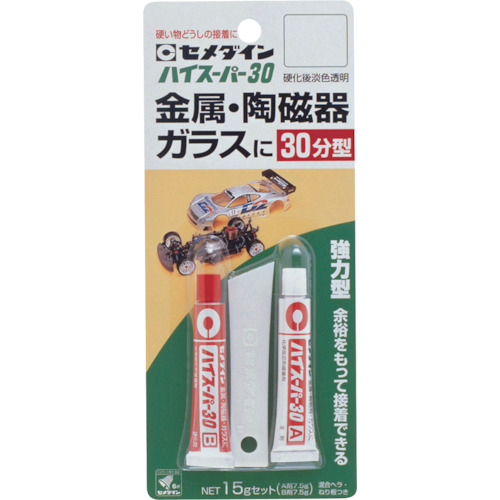 【TRUSCO】セメダイン　ハイスーパー３０　１５ｇセット／ブリスター　ＣＡ－１９４